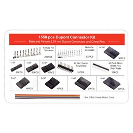 Crimp Connectors, Queta 1550PCS Crimping Tools Set with Female/Male Pin Connector Crimping Pliers for 2.54mm, 2.8mm, 3.96mm KF2510 Connector