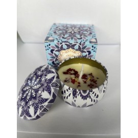 LIMUY 4.4oz All-Natural Candle Soy Candles,Violet Vanilla Candle in Black Glass Jar,Anniversary Romantic Gifts for Him.