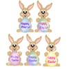 Easter Bunny Card Making Toppers Pastel Craft Embellishments x 5