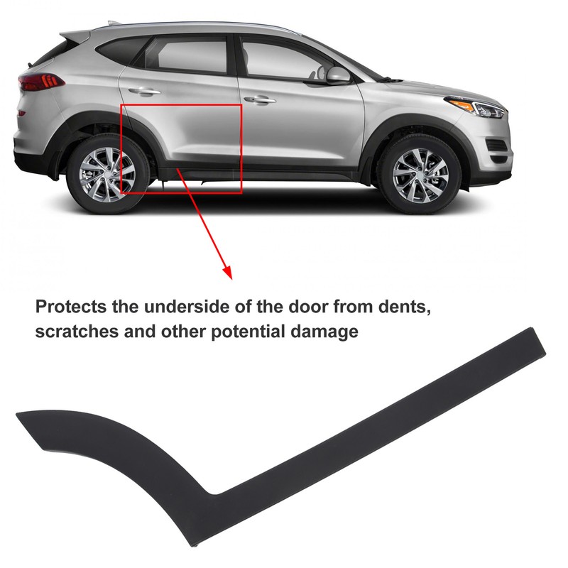 Rear Door Lower Molding Trim Black Side Lower Door Protective