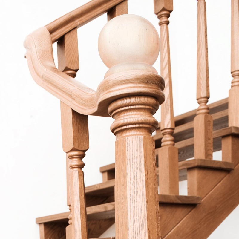 Maasechs 2 Pack 2.5" Round Wood Ball Curtain Rod Finial