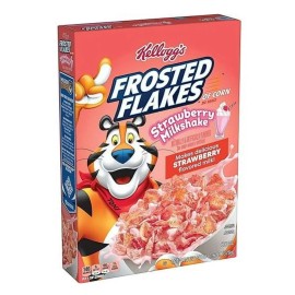 Kellogg's 〽️New Exclusive Kelloggs Frosted Flakes Strawberry Milkshake Cereal Box 11.6oz