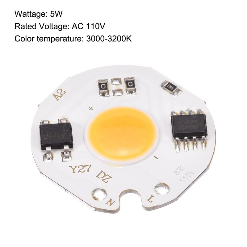MECCANIXITY LED Chip Bulb 110V 5W Warm White 3000-3200K Driver