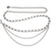 Liutufy Multi-layer Waist Chain Belt Stylish Leather Waist Chain for