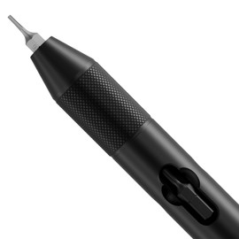 Off-Grid Knives - Bullet V2 Bit Driver for EDC Knives with S2 Steel Torx Bits, T6, T8, T10, Ceramic Bearing Swivel Head, Aircraft Aluminum Body, Fits All 1/4"" Bits, Black