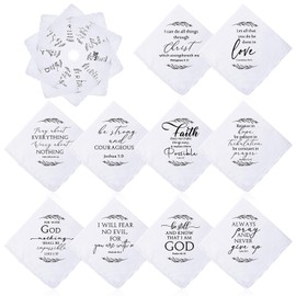 Hahafelt Handkerchiefs for Fathers Day Christian Gift Bulk Bible Verse Church Religious Gifts for Women Men Pastor Mothers(60 Pcs)
