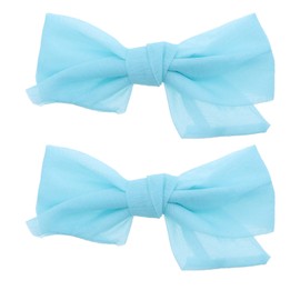 Chiffon Bow Small - Set of 2-Aqua