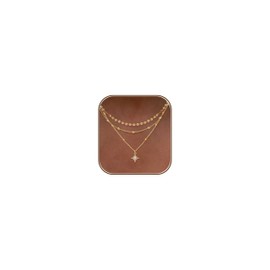 XIXINI Layered Necklaces for Women, Dainty Gold Necklace Stack 14k Gold Plated Layering Disc Star Pendant Necklace Set Simple Statement Gold Necklaces for Women Trendy Fashion Waterproof Jewelry