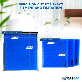 RAYAIR SUPPLY 24x24 Replacement Filter Pads Compatible with Dynamic Air Cleaner 24x24 Refills (3 Pack)