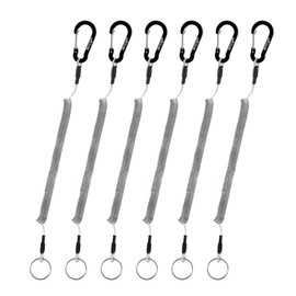 Booms Fishing T04 Fishing Lanyards Fishing Tool/Pole Safety Coil Lanyard Retractable Wire Inside Tup Cover