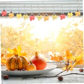 LIFKOME 24pcs Maple Leaf Ornaments for Thanksgiving Handmade Hanging Pendants Fall Decor for Home Party Table and Seasonal Displays