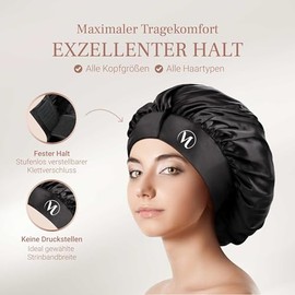 Hair Wonder Silk Hood for Sleeping, for Optimal Hair Health, 100% Certified According to Oeko-Tex® Standard 100