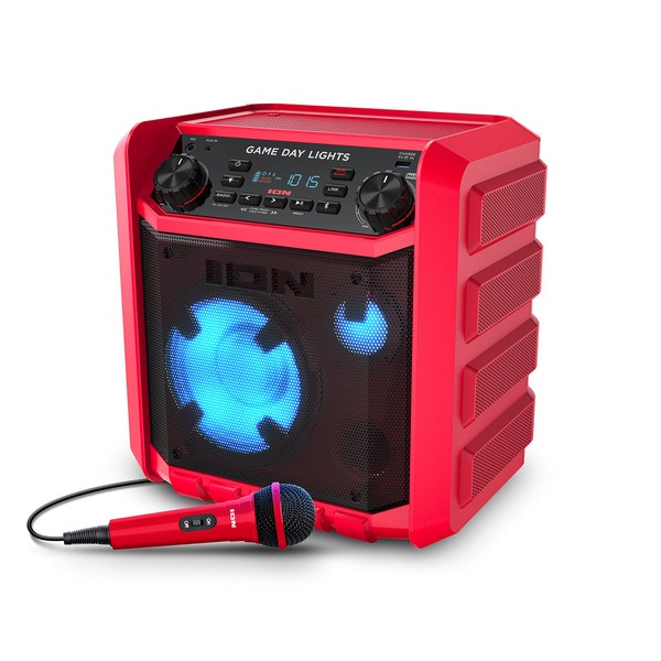 ION Game Day Lights Portable Bluetooth Party Speaker with Karaoke