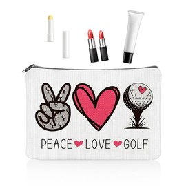 Makeup Bag for Women Golfer Gifts for Friend Daughter Granddaughter Golf Birthday Gift for Golf Lovers Gift for Mom Girlfriend Wife Golfing Accessories for Women Golfing Cosmetic Bag for Purse