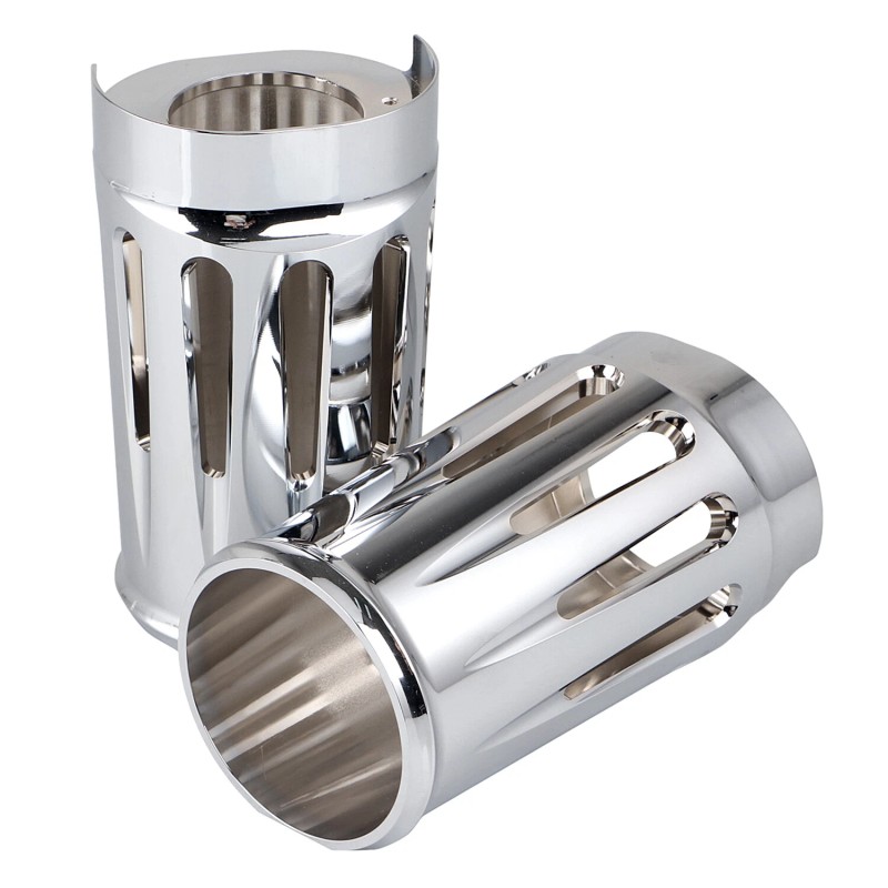 Unbranded Aluminum Fork Boot Slider Cover Cow Bells For Harley