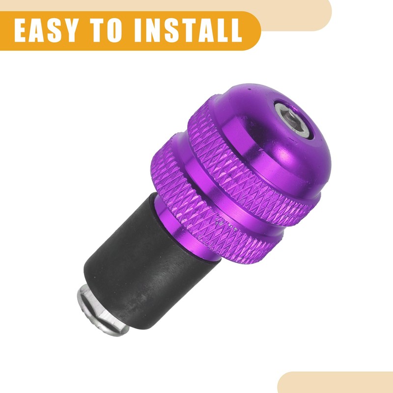 Partuto 2 Pcs Universal Motorcycle Bar Ends Plugs - Aluminum