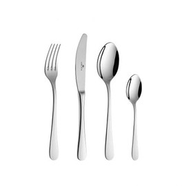 Gerlach G01-0034P-ZEST-24PU-S1S1-01 Flatware Serving Set with 24 Pieces Flow Box and shine-G01-0034P-ZEST-24PU-S1S1-01, Stainless Steel