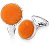 HONEY BEAR Cotton Fabric Valvet Cufflinks for Mens Shirt,for Business
