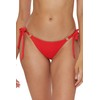 BECCA Women's Standard Modern Edge Tie Side Bikini Bottom, Cheeky