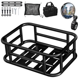 Heavy Duty Bike Basket Rear 16.5 x 12.5 x 6 '', Universal Bike Accessories