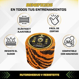 THEYET Tape Crossfit Finger Elastic Tape Sports Weightlifting Hook Grip Thumb Cohesive Bandage Training Weightlifting Pack 4/12 Rolls 5cm (Neon Pulse, 4 Pack)