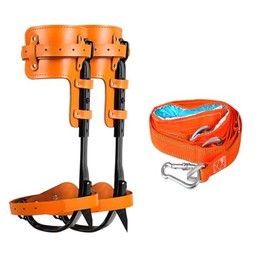 MIZHAO Tree Climbing Spikes - Tree Climbing Gear for Tree Work, Climbing, Sports, Working 16.2inches, Brown