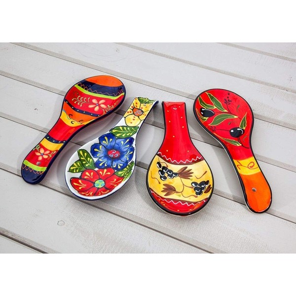 Divine Deli Hand Painted Spanish Single Spoon Rest