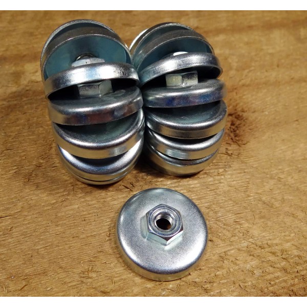 Unbranded/Generic 20 - Galvanized Cap/Cup washers with 6m-1.0 Nuts 6mm