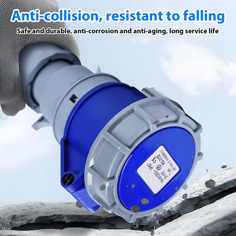 250V 16A 2P+E Industrial Adapter, 3pin CEE Plug/Socket Adapter IP67