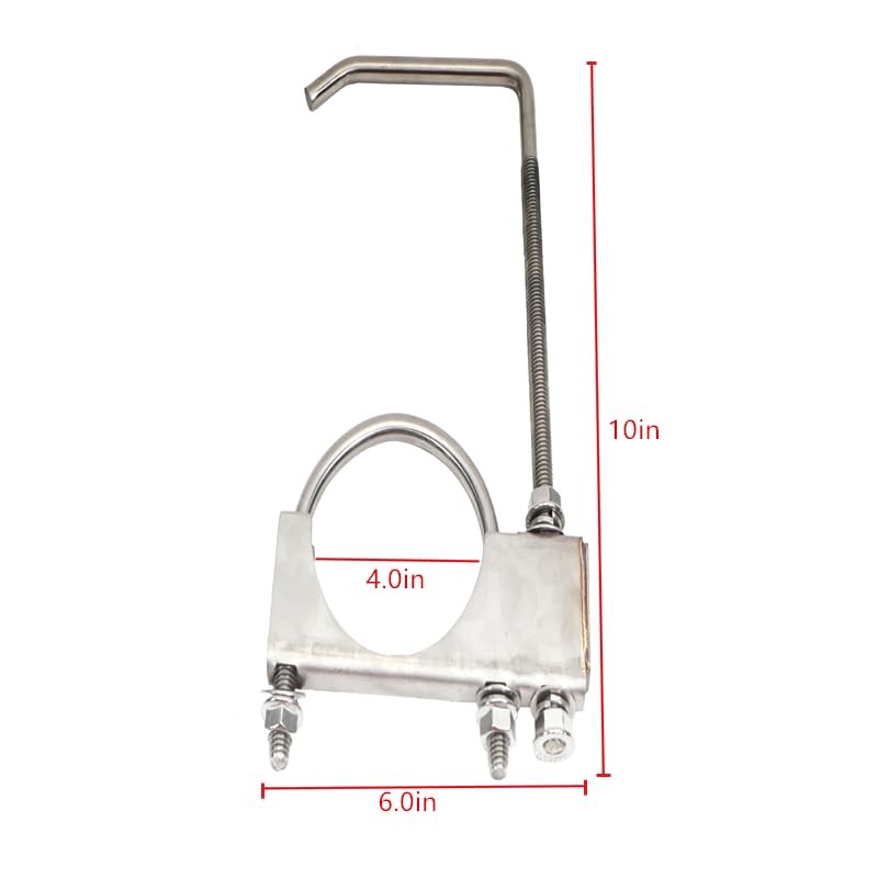 2 Pcs 4" Exhaust Clamp with Hanger,Heavy Duty Exhaust Hanger
