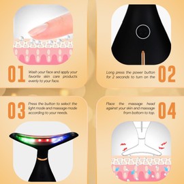 "GLO24K Red Light Beauty Device – Face and Neck Treatment with LED, Thermal, and Vibration Technology"