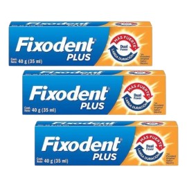 Kit De 3 Pastas Dentales Adhesiva Fixodent Plus