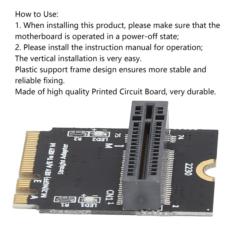 M.2 SSD Adapter Card KEY A/E NGFF to Nvme Solid