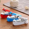 Blue Handheld Sewing Machine, Sewing Machines Portable Mini Manual Sewing