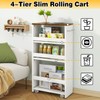 IBUYKE IBUYKE Slim Storage Cart 5.9" W, Rolling Kitchen Storage