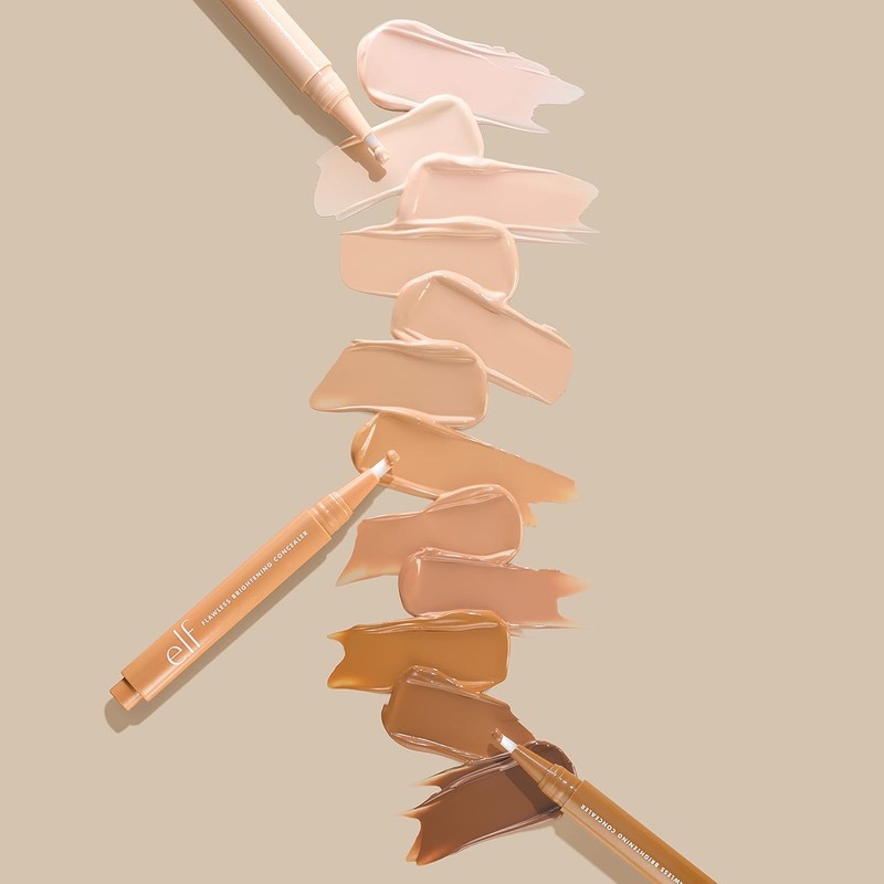 e.l.f. Flawless Brightening Concealer, Illuminating & Highlighting Face Makeup, Conceals