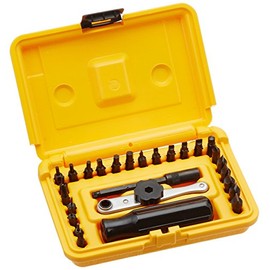 Chapman MFG 8900 Gun Owner Standard Screwdriver Set - Slotted, Phillips & SAE Hex Bits - Set Offers 24 USA Made Insert Bits, Mini Ratchet, Spinner, Screwdriver Handle + Extension (Yellow Case)