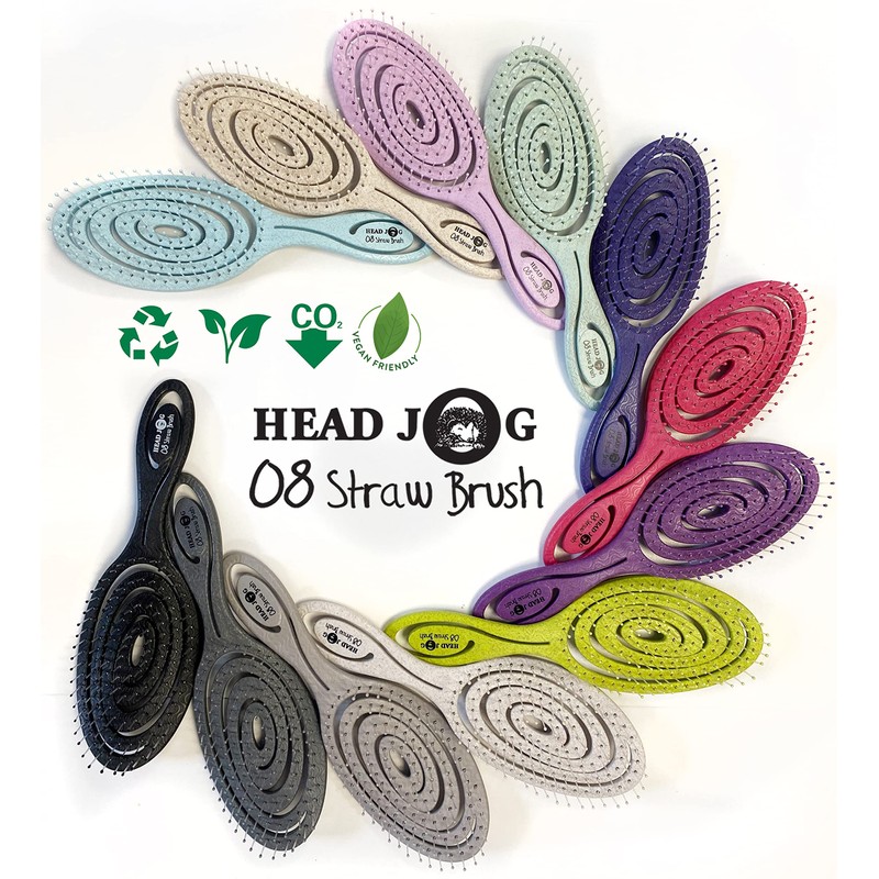 Head Jog 08 Straw Hairbrush (Mint (Blue)