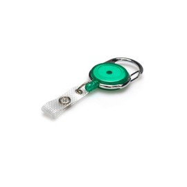 Retractable Keyring extendable ID Holder Work Name Badge Card Premier yoyo Reel - Dark Green (Pack of 1) ID Card It