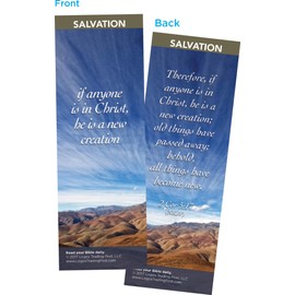 Christian Bookmark with Bible Verse, Pack of 25, Salvation Themed, If Anyone if in Christ, He is a New Creation, 2 Corinthians 5:17