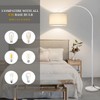 White Arc Floor Lamp, Modern Floor Lamp for Living Room