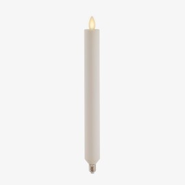 Luminara Pearl Ivory Flameless Candle Tall E12 Taper Bulb Flat Top 1" x 9.5" for Chandeliers, Wall Sconces and Lighting Fixtures
