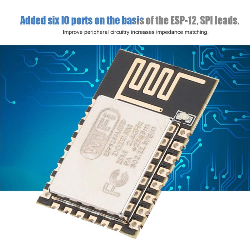 12E WiFi Module, 2.4GHZ ESP8266-12E Serial WiFi Wireless Transceiver Module