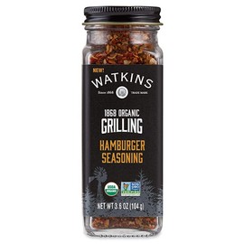 Watkins Organic Grilling Hamburger Seasoning, Non-GMO, Kosher, 3.6 Oz, 1-Pack