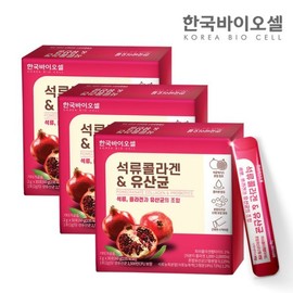 Hankook Biocell 한국바이오셀 석류콜라겐 유산균 3세트(2g x 90포) 3개월분 Korea Biocell Pomegranate Collagen Probiotics 3 Sets (2g x 90 sachets) 3-Month Supply