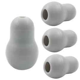 Hitefu - 4 almohadillas para orejas de silicona de repuesto para estetoscopio, tapones de silicona universales para estetoscopio, piezas de repuesto para estetoscopio, color gris
