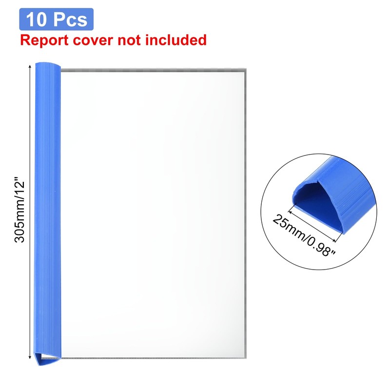 PATIKIL 10Pcs Binding Bars, 25mm Binding Bars Slide Grip 220