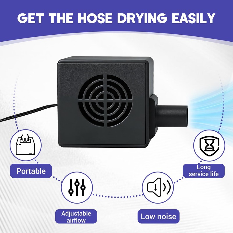 CPAP Hose Dryer Fan, 22mm Tube Blower with Adjustable Airflow