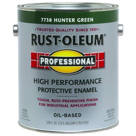 RUST-OLEUM 7738-402 Professional Gallon Enamel Coating, 1 Gallon (Pack of 1), Greens|Gloss Hunter Green, 128 Fl Oz