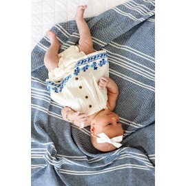 Little Poppy Co. Three Hair Bows Set - Stylish Handmade Accessories for Babies, Toddlers and Girls | Premium Quality Clips (Oversized on Reversible Clip (3 years+), Aria Set)